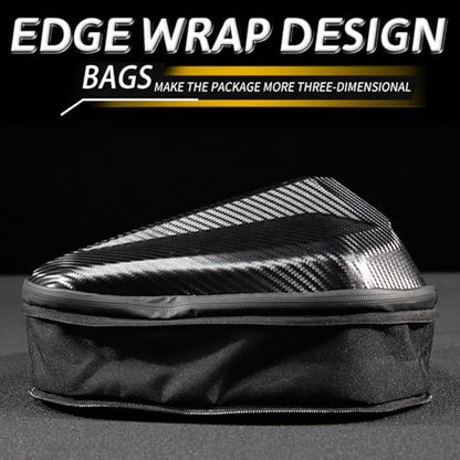 NIGHT CAT Tail Bag Multifunctional Waterproof Saddle Bag Motorcycle Rear Seat Universal Storage - color: Black-High Capacity