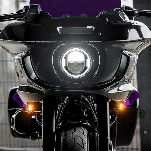Motorcycle PC ST Headlight Fairing Air Deflector Side Wing Windshield Kit Fit for Harley Softail Low Rider ST 2022-up Purple - color: Purple