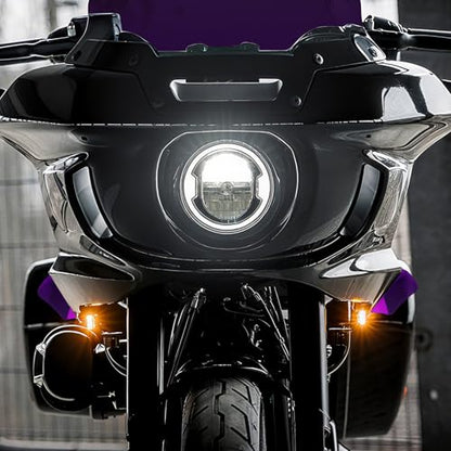 Motorcycle PC ST Headlight Fairing Air Deflector Side Wing Windshield Kit Fit for Harley Softail Low Rider ST 2022-up Purple - color: Purple