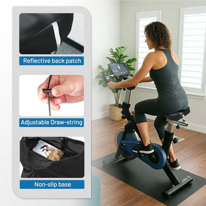 Wide Bike Seat Cover – 13.5” x 10.5” Gel Padded Bicycle Cushion for YLG Saddle – Anti-Slip, Medium Firm Support for Indoor & Outdoor Riding