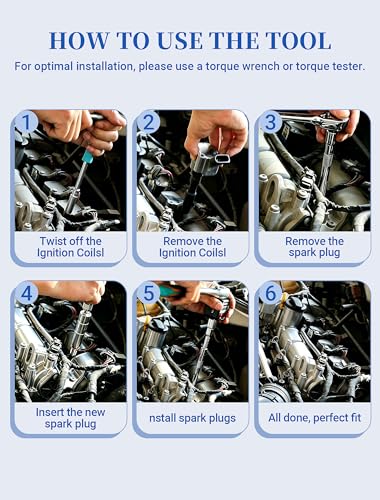 14mm & 16mm Magnetic Swivel Spark Plug Socket Set with 3 Inch & 6 Inch 3/8" Drive Extension Rods, Automotive Spark Plug Remover Installer Kit, Compatible with Most Vehicles, Car Repair Tool Combo - size: 4 Packs