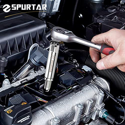 Spurtar 14mm Spark Plug Socket 3/8-inch Drive Thin Wall Magnetic Spark Plug Socket - 12-Point Design Compatible with BMW, Mercedes, Nissan, Mini Motorcycle, SUV, Car - size: 14mm Magnetic