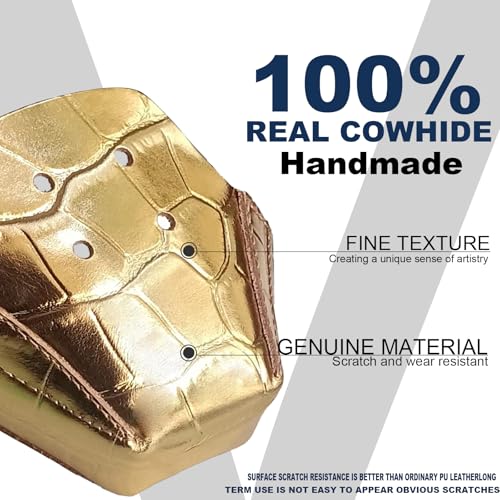 100% Real Cowhide | Toe Cap Guard Protectors | Roller Skate Derby Speed 1 Pair(Golden) - color: Golden