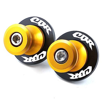 2pcs M8*1.5 Motorcycle Swing Arm Sliders Spools For H-onda CBR150 CBR100f CBR1000rr CBR1100xx CBR125 CBR250 CBR400rr CBR400f CBR450sr CBR600rr CBR600f CBR900rr CBR954rr (Gold) - color: Spool - Gold