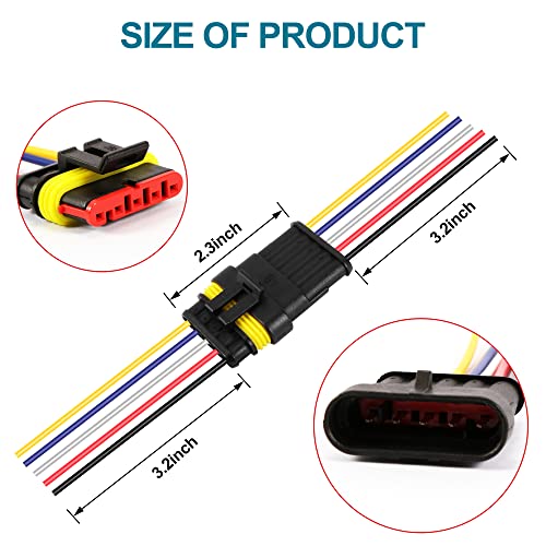 G 5 Pin Way Electrical Wire Connector Male Female Plug Socket Quick Disconnect Waterproof Plug Play for Car Truck Motorcycle Marine Boat - size: 5 PIN