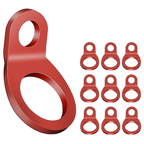 Tie Down Strap Rings Tie-Down Anchors Hooks Stainless Steel Lashing Rings with Red Powder Coating for Tiedown Attachment Points for Dirt Bike, Motorcycle, Trailer, Pickup, Truck,Camper,RV (Pack of 10) - color: Red, size: Small-10 Pack