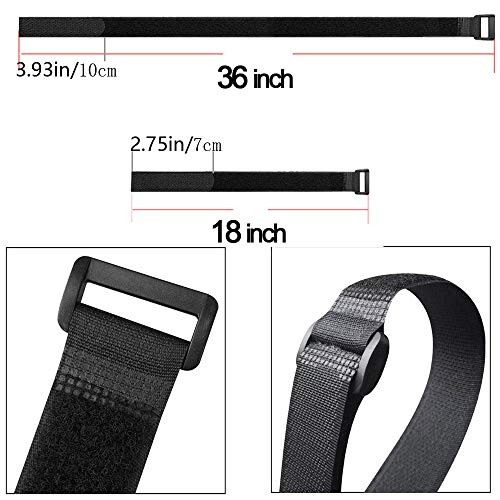 16 Pack (36-18) inch Adjustable Hook and Loop Straps - Heavy Duty Velcro Securing Cinch Straps for Gear, Lashing Bike Rack,Luggage & Outdoor Use - color: 16pack（18+36）inch