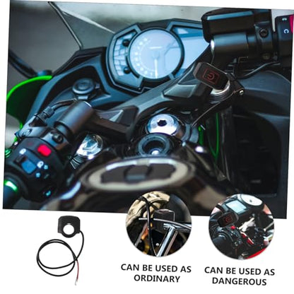 Vaguelly Motorcycle Handlebar Waterproof Control Switch Push Button Brake Light Headlight Off Switch for Custom Motorcycle Compatible Models