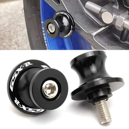 2pcs M8*1.5 Motorcycle Swing Arm Sliders Spools 8mm for S-uzuki GSXR 600 750 1992-2024 GSX-R 1000 2001-2024 GSXS 600 750 1000 GSX-8R GSX-8S 2023 -Black - color: Spool - Black
