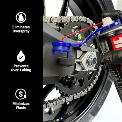 Oinker Motorcycle Chain Lube Applicator | Mess-Free Chain Wax, Chain Cleaner Attachment | for 525 Chain Size - size: 525 Chain