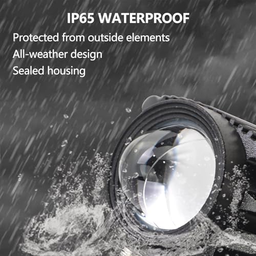 Motorcycle LED Driving Lights 60W 12000LM Fog Lights 6000K Driving Auxiliary Fog Lights Amber White Universal Fit for Motorcycle Truck ATV SUV Car Yacht, 2PCS