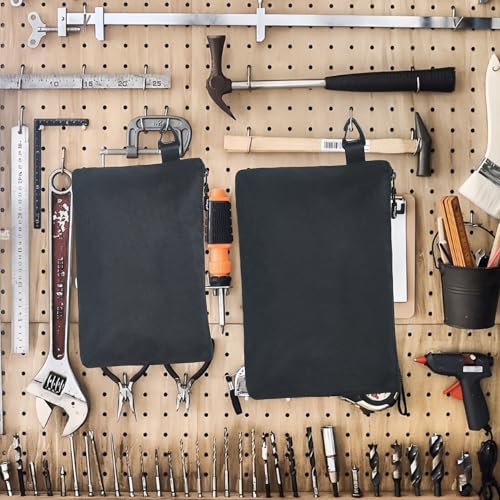 Small Tool Pouch - Compact Zipper Tool Pouches Bag - Heavy Duty 1680D Oxford Utility Bags Durable Small Pouch Organize Tools Clip on Belt or Backpack for Men Women - Electrician, Carpenter, DIY - size: Small