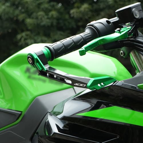Motorcycle Brake Clutch Lever Guards Bar End Handguard Compatible With Ninja 400 2018 2019 2020 2021 2022 2023 | Handlebar Protector Ninja400 EX400 Accessories (red) - color: red