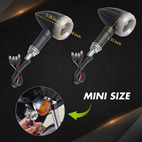 NTHREEAUTO Sequential Turn Signals Light LED Switchback Flowing Motorcycle Blinkers Universal Bullet Indicators Compatible with Harley Honda Kawasaki Yamaha Suzuki Off-road