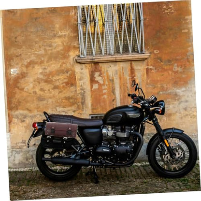 PRETYZOOM Retro Motorcycle Fork Bag Spacious Rain Resistant Motorcycle Side Storage Easy Attachment Organization for Long Trips Compatible with Various Motorcycles