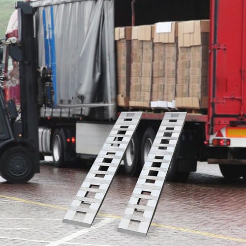 Fold Ramps with Treads 2 Pack 6000lb Aluminum Loading Ramps Folding Heavy Duty Motorcycle Ramp 80" x 15" Truck Car Auto Trailer Ramp for Motorcycles UTVs ATVs Trucks Lawnmowers - size: 2Pcs 80" x 15" 6000Lbs Truck Ramps