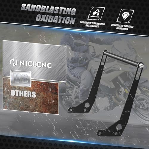 NICECNC Aluminum GPS Smartphone Mount GPS Device Stand Compatible with BMW R1250GS Adventure 2018-2024, R1200GS Adventure 2013-2018, R1250GS 2018-2023, Q235 Steel, CNC-machined, Black, See Fitment