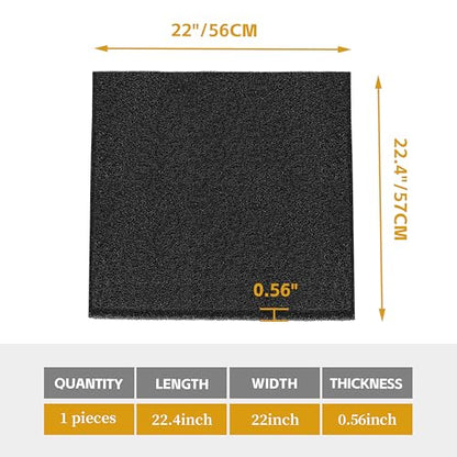 Oil Drain Splash Pad 22" Square No-Splatter Pad for Oil Lift Drain Funnels and Oil Pans 1pcs