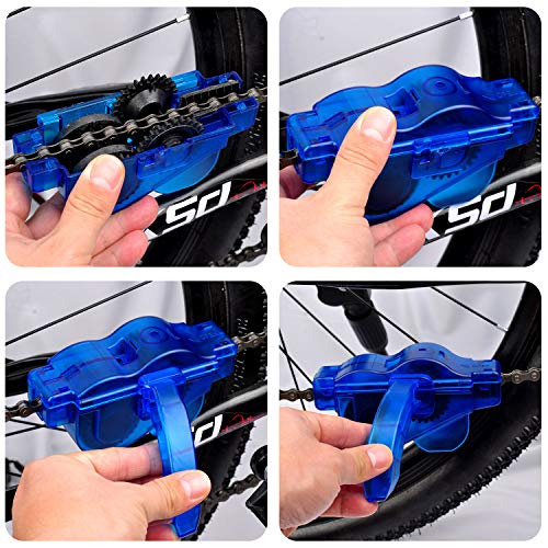 Bike Cleaner Tools, Chain and Gear Cleaning Brush Maintenance Kit for Bike & Motorcycle