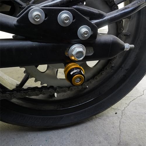 Compatible with 2025 Ninja 650 KRT Ninja650 Z650 RS Z 650 Versys 650 2015-2021 2022 2023 2024 2025 CNC Motorcycle Swingarm Spool Slider Stand Screws (Gold) - color: Gold