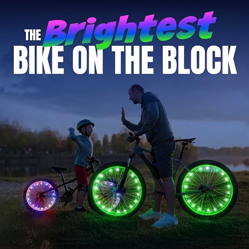 Activ Life LED Bike Wheel Lights with Batteries Included! Get 100% Brighter and Visible from All Angles for Ultimate Safety & Style (1 Tire Pack) - color: Pastel