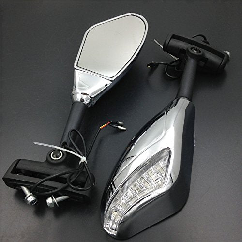 SMT-Yellow Led Lights Mirror Compatible With Suzuki Gsxr 600 750 1000 Hayabusa Sv650S Tl1000R Cd [B075WQNZWB]