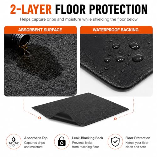 Extra Large Garage Floor Mat 8.8×22 FT – Heavy Duty Non‑Slip Waterproof Parking & Driveway Floor Mat, Reusable Garage Carpet Protection Rug for Garages, Driveways & Parking Lots