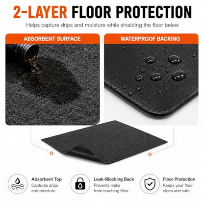 Extra Large Garage Floor Mat 8.8×22 FT – Heavy Duty Non‑Slip Waterproof Parking & Driveway Floor Mat, Reusable Garage Carpet Protection Rug for Garages, Driveways & Parking Lots