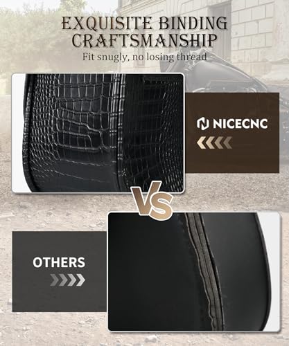 NICECNC Motorcycle Saddlebags Leather, 35L Large Capacity Throw Over Saddle Bags Motorcycle Side Luggage Bags with Cup Holders, Compatible with Sportster Softail Dyna Shadow Road King, 2PCS - size: 35L-Black
