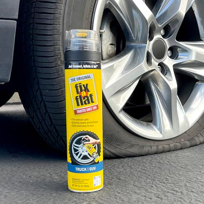 Fix-A-Flat S60369 Aerosol Emergency Flat Tire Repair and Inflator, for X-Large Tires, Eco-Friendly Formula, Universal Fit for All Cars, Trucks and SUVs, 24 oz. (Pack of 1) - size: 24oz