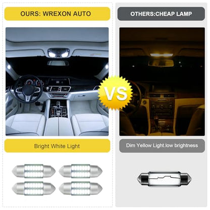 4-Pack 31mm DE3175 LED Bulb 6000K White, Super Bright CANBUS Error Free Festoon 3021 3022 7065 6428, Interior Dome Map Trunk License Plate Light for Car Truck SUV RV Boat 12V. (31MM) - size: 31MM