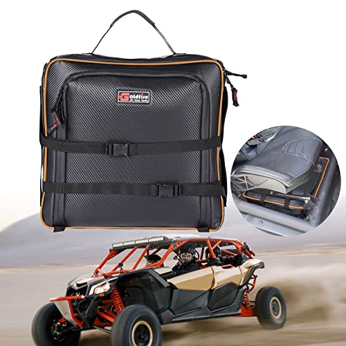 Under Seat Storage Bag for Can-Am Maverick X3 2017-2023 Accessories | Large Capacity Tool Pouch Storage for Can-Am Maverick X3 Accessories(Orange Piping) - color: ORANGE PIPING