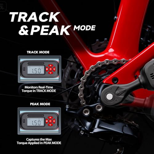 40-Piece 1/4-Inch Drive Electronic Torque Wrench Set, 1-22 Ft.lb (1.5-30 N.m), with Buzzer & LED Indicator, Bits & Sockets for Bicycle, Motorcycle, Lug Nut Maintenance - size: 1/4" 40pcs-Bike 1.5-30N.m/1-22Ft.lb