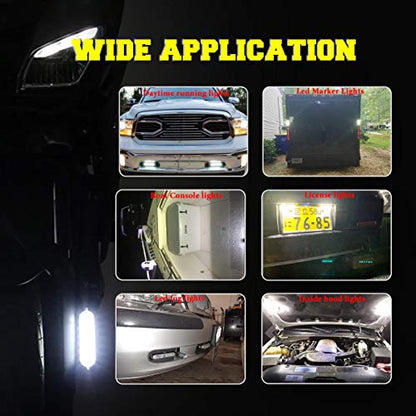 Chelhead Surface Mount Led Lights, Aluminium Base Led Backup Lights 6500K Led Fog Lights or Side Marker Indicator Lights Under Hood Compatible with Trucks RV Trailer Scooter Kawasaki 4wheeler
