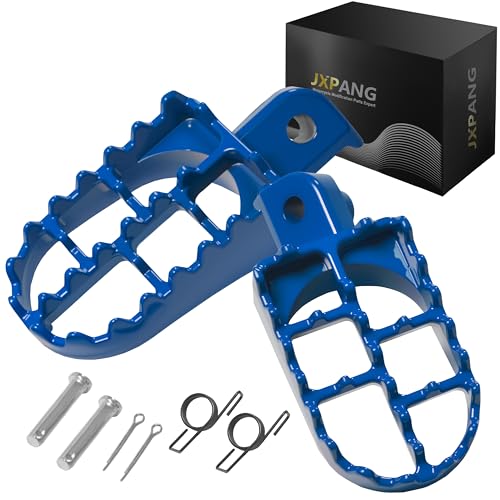 Dirt Bike Foot Pegs Aluminium Alloy Footrest, Motorcycle Footpegs Pedals for Coleman CT200U BT200X 196cc 6.5hp & CRF50 CRF70 XR50R PW50 KLX110 Taotao 50cc-125cc Mini Pit Bike (Blue, Standard) - color: Blue