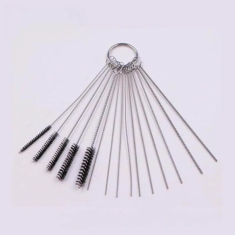 1 Set Cleaner Tools Carburetor Carbon Dirt Jet Remove Cleaning Needles Brushes for Automobile Motorcycle ATV Welder Carb Chainsaw - size: MediumB
