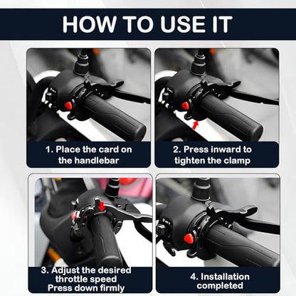 1 Pcs Motorcycle Cruise Control,Motorcycle Throttle Lock,Throttle Lock,Throttle Lock Cruise Control Motorcycle,for Control Arms and Relax Driving,Universal Throttle Response Controller