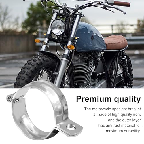 2 PCS Motorcycle Turn Signal Light Tube Bracket Mount - Metal Tube Clamp for 10mm Hole Non-Slip Rubber, Rain Resistant, Perfect for Light Bar Mount (35mm-Sliver) - style: 32-41mm Sliver