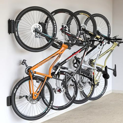 monTEK Swivel Bike Wall Mount – 4 Pack Garage Bike Hanger & Space-Saving Vertical Bike Rack for Garage & Apartment, Sturdy Bike Storage Hook Holds 66 lbs, Easy Installation & Scratch-Proof Design - style: 4-Pack