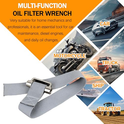 60200 for Lisle Heavy Duty Strap Filter Wrench - 1/2" Drive 6-1/2" Max Diameter Heat Treated Alloy Steel