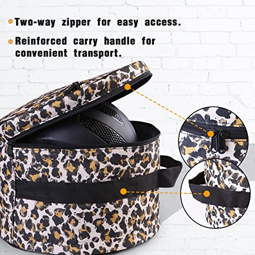 Harrison Howard Equestrian Motorcycle Riding Waterproof Helmet Bag Helmet Case Storage Carring Bag - color: Classic Leopard