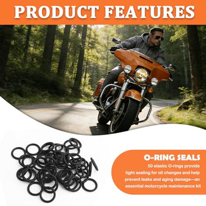 Compatible with Harley Oil Change Kit,Multi-Function Motorcycle Oil Funnel Kit Includes Oils Change Funnel/Oils Filter Wrench/Rubber O-Ring Seals,Motorcycle Tool Kits