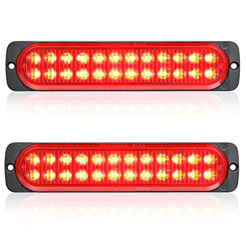 Pack of 2 Aluminum Housing Red LED Trailer Stop Brake Turn Tail Lights 7.5 Inch, DOT Compliant Waterproof Surface Mount Lighting for Truck Tractor Jeep RV - color: Red, size: 7.5 INCH