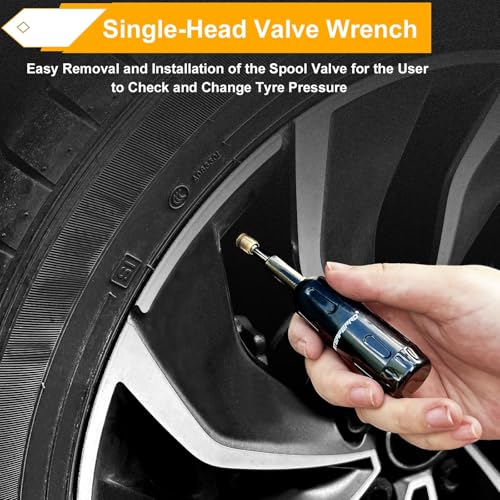 ATsafepro Valve Core Removal Tool, Valve Stem Removal Tool Contains 4 Schrade Valve Cores and 4 Tire Valve Caps, Schrader Valve Removal Tool Quick Repair Kit, Valve Core Tool Easy to Carry (Pack of 2) - size: 4.26 inch (Pack of 2)
