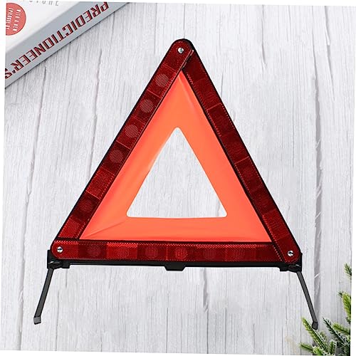 Reflective Warning Triangle Kit for Roadside Emergencies Safety Sign for Vehicles Compact Car Storage Easy Setup Red Emergency Sign