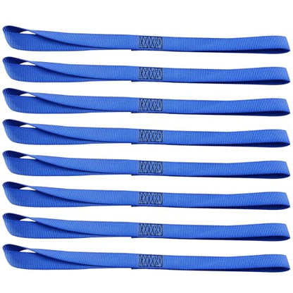 XSTRAP STANDARD Soft Loop Tie-Down Straps - 8PK 1-1/16 x 18 inches - 3600LB Breaking Strength, Loops for Securing Trailering of Bikes, ATV, UTV, Motorcycles, Scooters, Dirt Bikes, Lawn Equipment, Blue - color: Blue