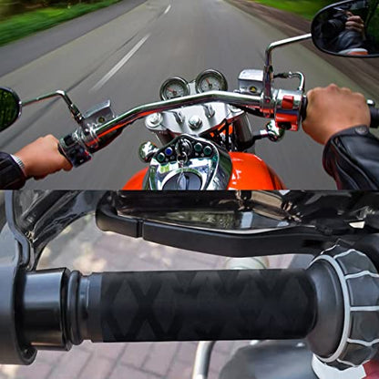 Non-Slip Heat Shrink Motorbike Grips Sleeve,Easily Solve Aging Aticky Hands,Compatible for Ducati Honda Yamaha Triumph Suzuki Kawasaki Dirt Bike ATV Handles Grips,Heating Handlebar Grips - color: Matte
