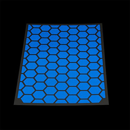 RydeSafe Reflective Decals - Hexagon Kit - Large - color: Blue