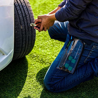 Permanent Tire Repair kit to Fix Flat Auto Cars, Motorcycle, Offroad, Tractor, Trailer, SUV, Pickup, ATV/UTV and Scooters, Easy, Quick, Permanently