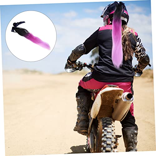 OUNONA Sucker Motorcycle Ponytail Decorative Braid Replaceable Adornment for Motorcycle Stylish Pigtail Accessory Light Durable Practical Design
